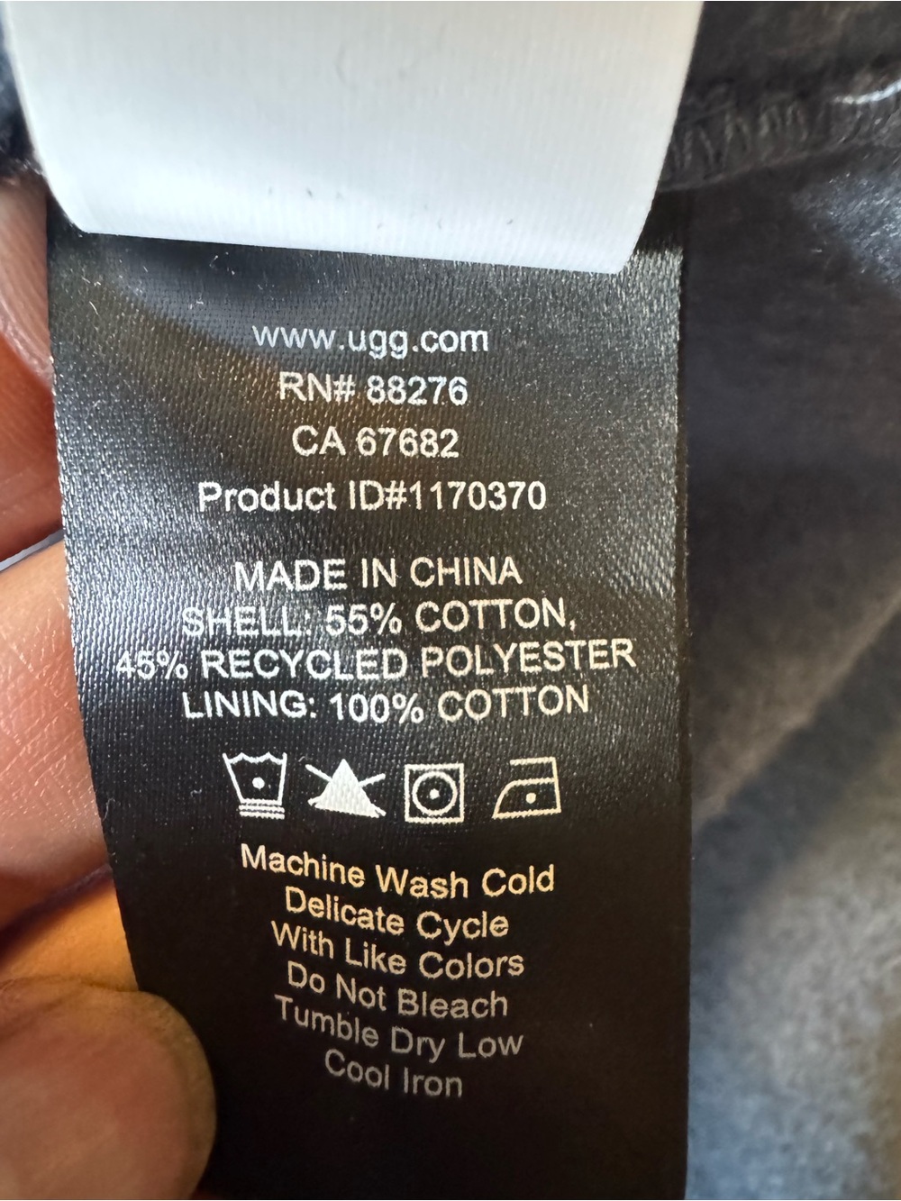 UGG Kelsey Hoodie Dress Large Blue Short Sleeve Pullover Sweatshirt Dress  L - Picture 9 of 15
